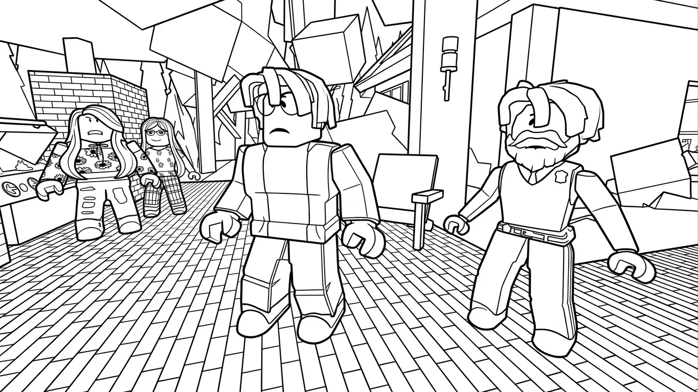 coloriage Brookhaven a colorier en ligne