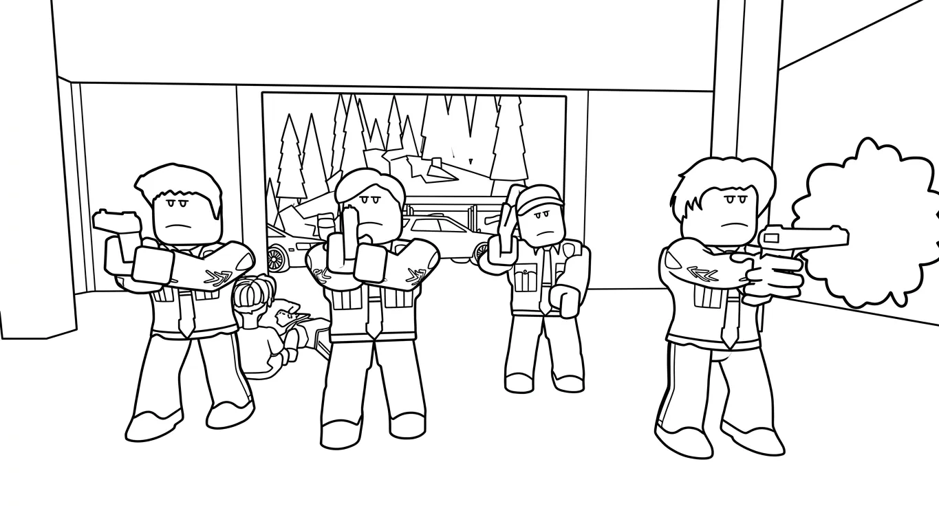 coloriage Brookhaven a dessiner en ligne