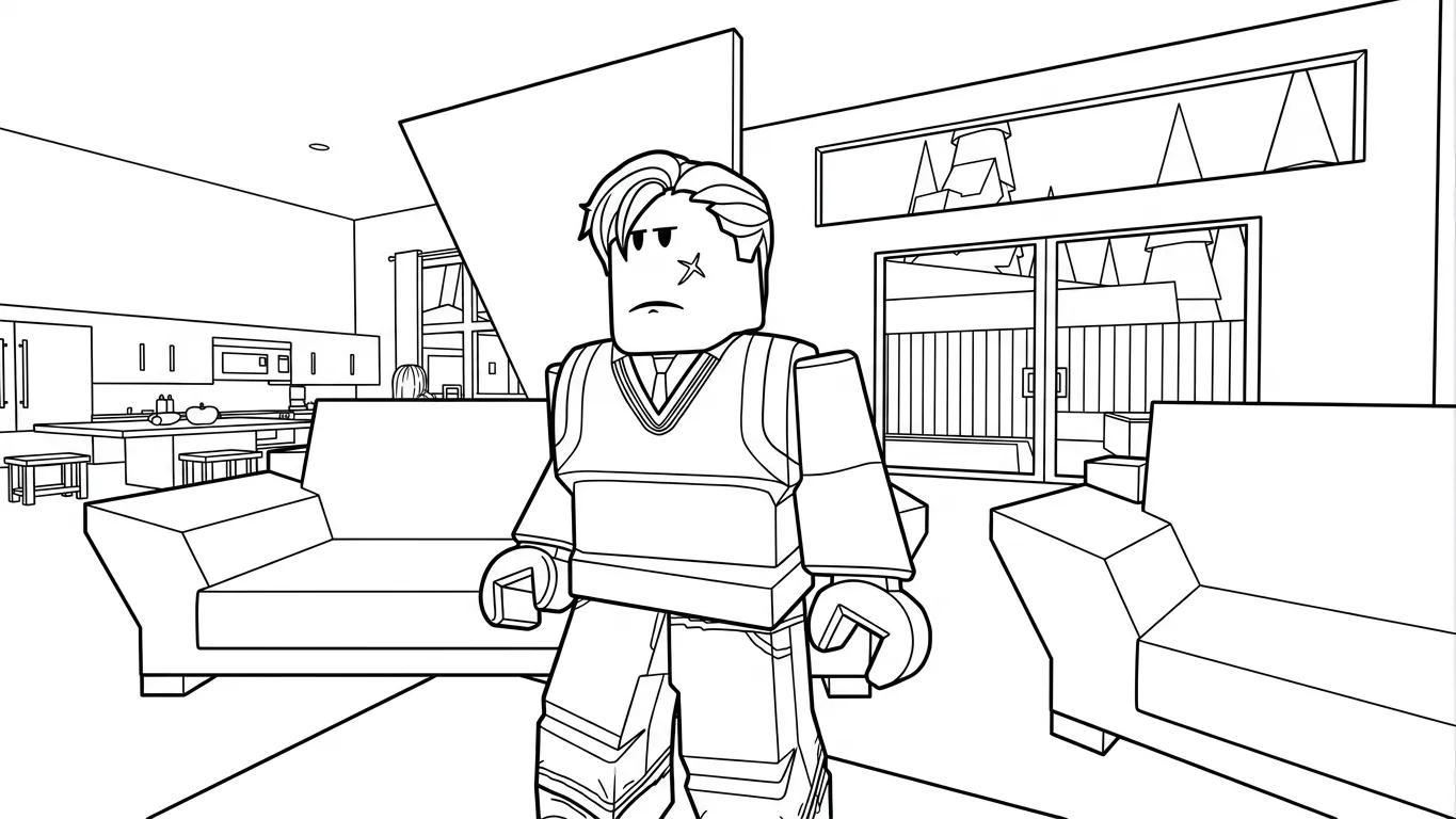coloriage Brookhaven à imprimer pour enfant de 8 ans