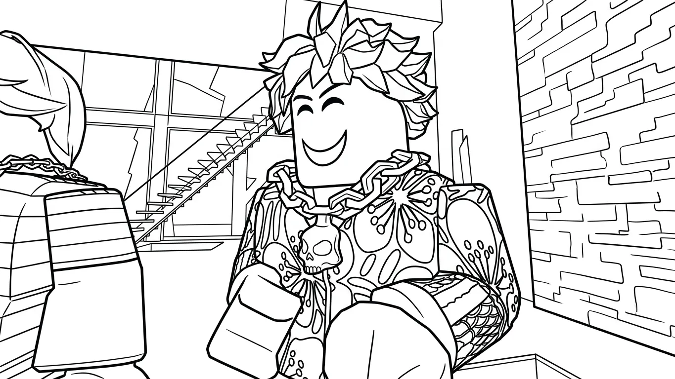 coloriage Brookhaven gratuit à imprimer 1