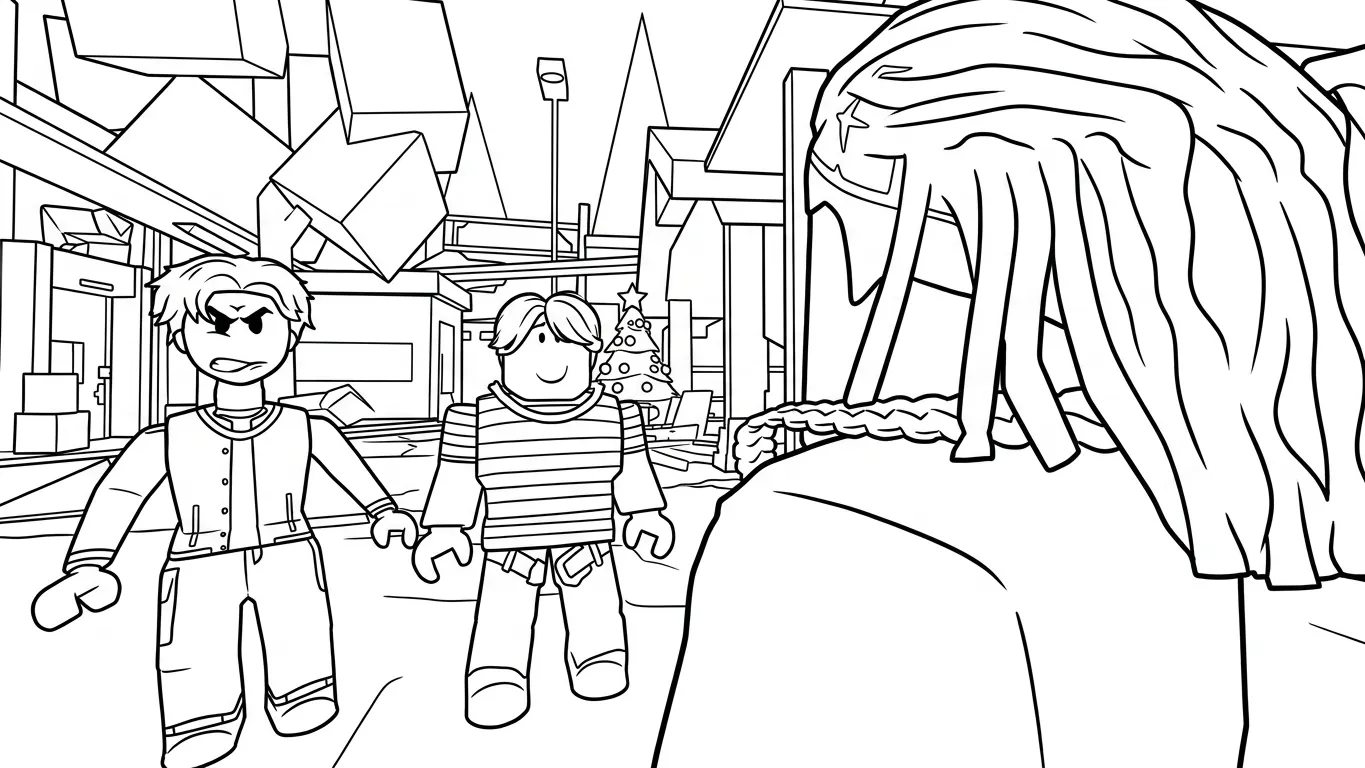 coloriage Brookhaven et decoupage a imprimer gratuit
