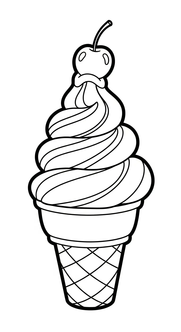 coloriage Cerise pour enfant à imprimer