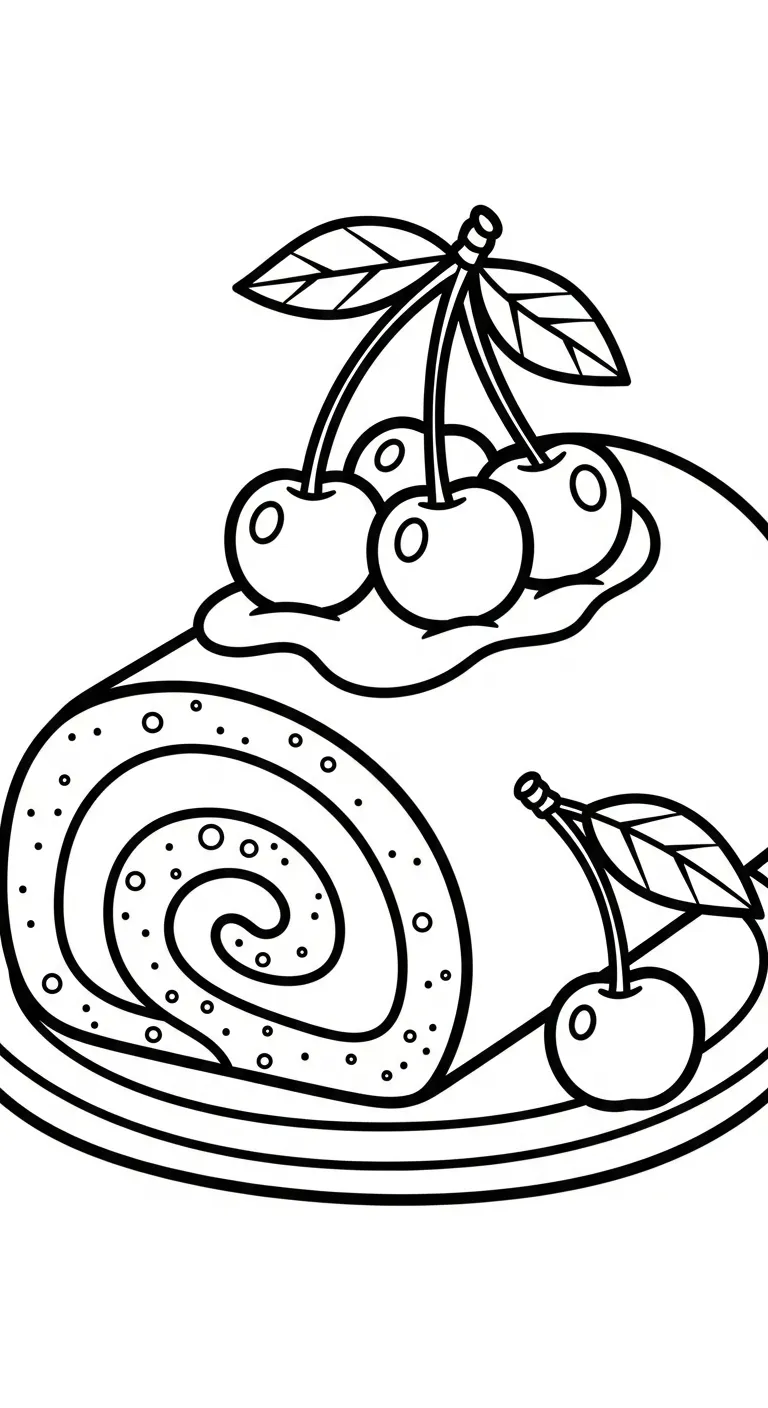 coloriage Cerise pour enfant de 6 ans