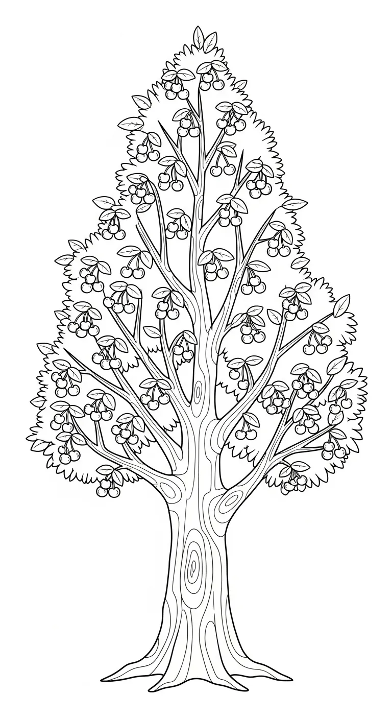 coloriage Cerise à imprimer pour enfant de 12 ans