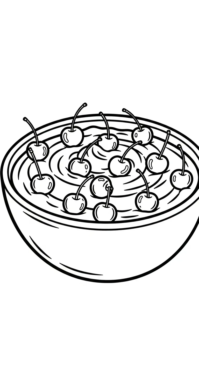coloriage Cerise pour enfant