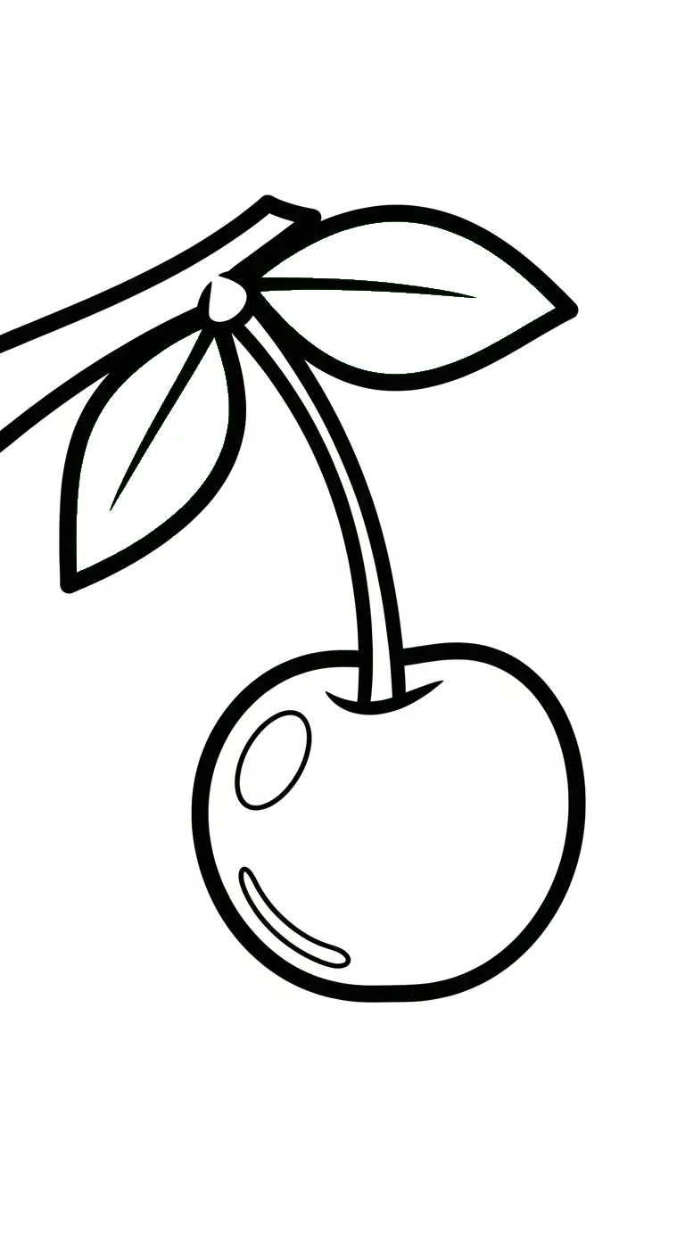 coloriage Cerise educatif pour enfant 1