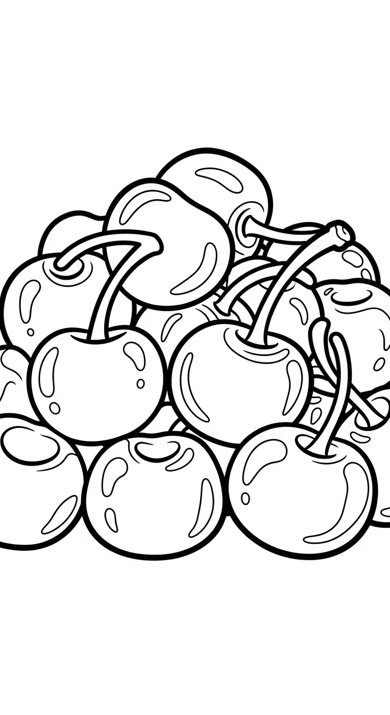 coloriage Cerise pour enfant de 6 ans 1