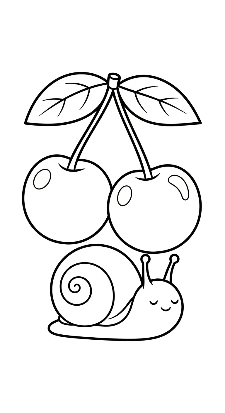 coloriage Cerise educatif pour enfant