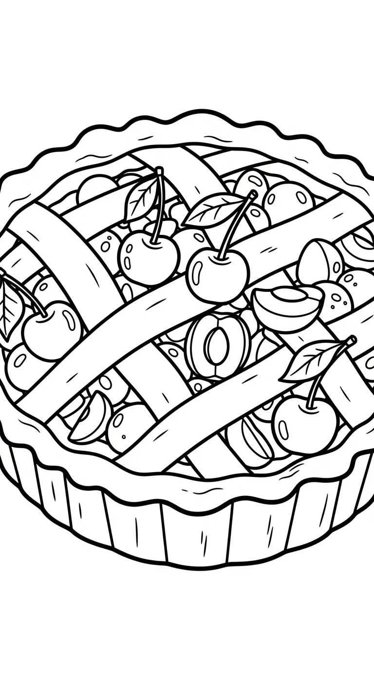 coloriage Cerise et decoupage a imprimer gratuit