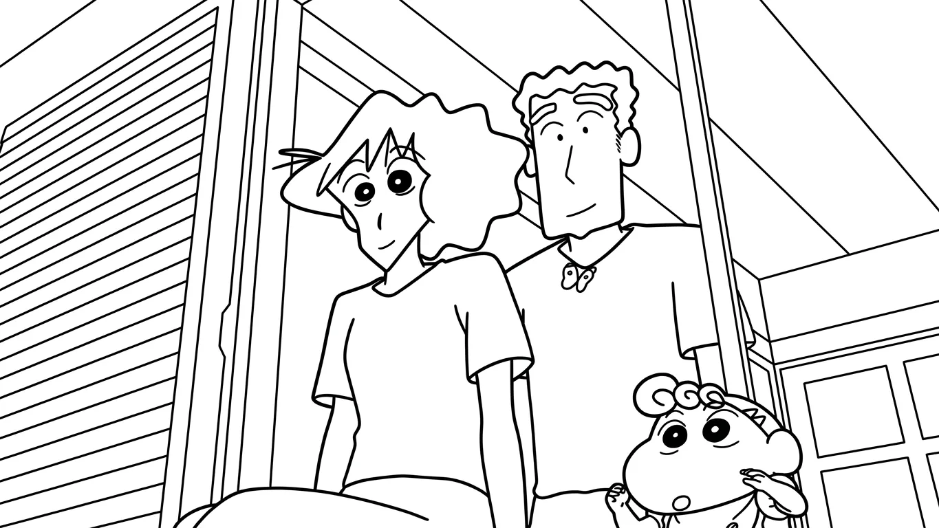 coloriage Crayon Shin chan à imprimer pdf gratuit
