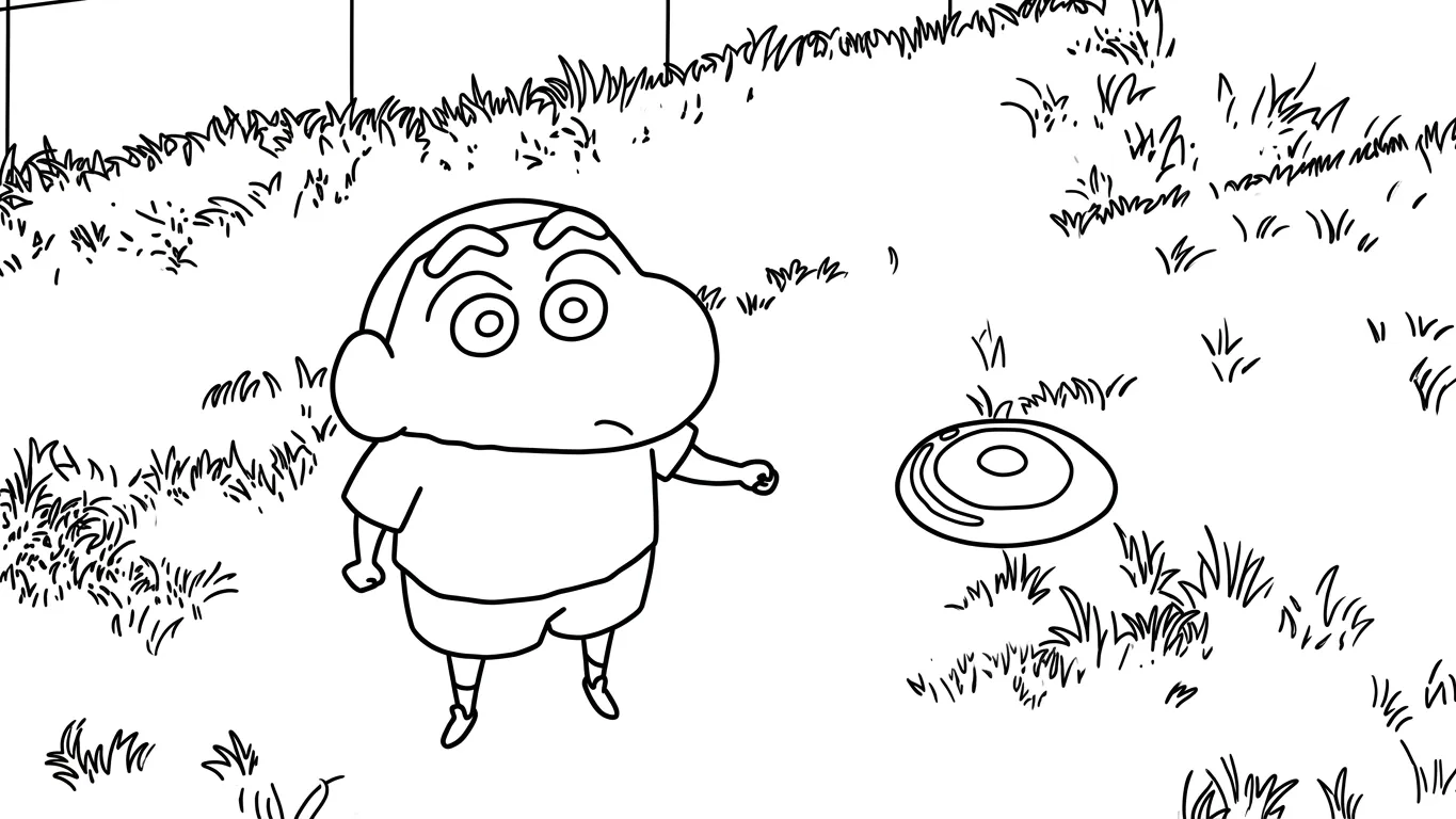 coloriage Crayon Shin chan à imprimer pdf gratuit 1