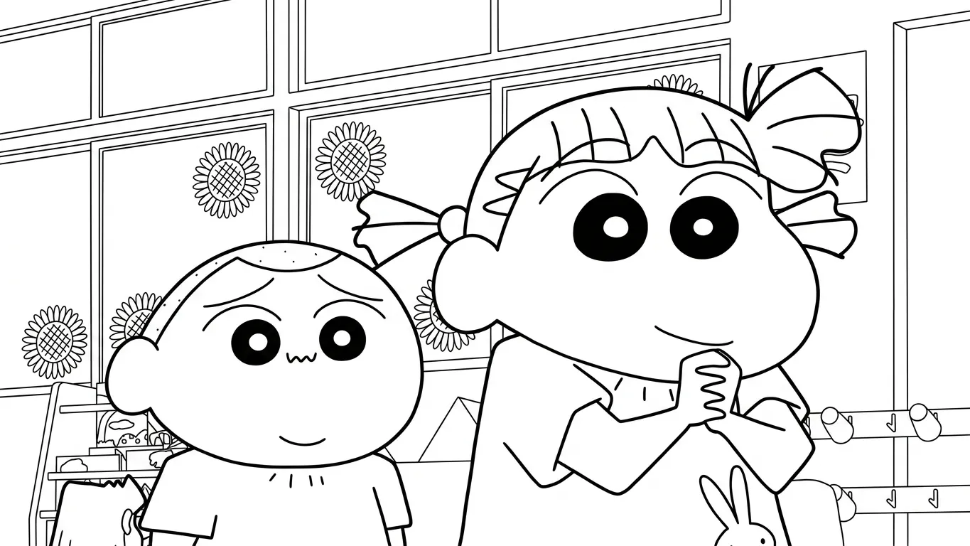 coloriage Crayon Shin chan a imprimer gratuitement
