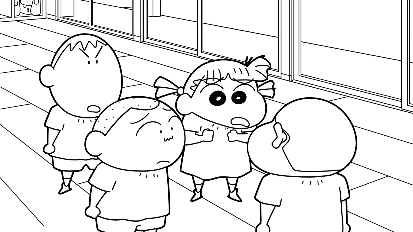 image de coloriage Crayon Shin chan pour enfant