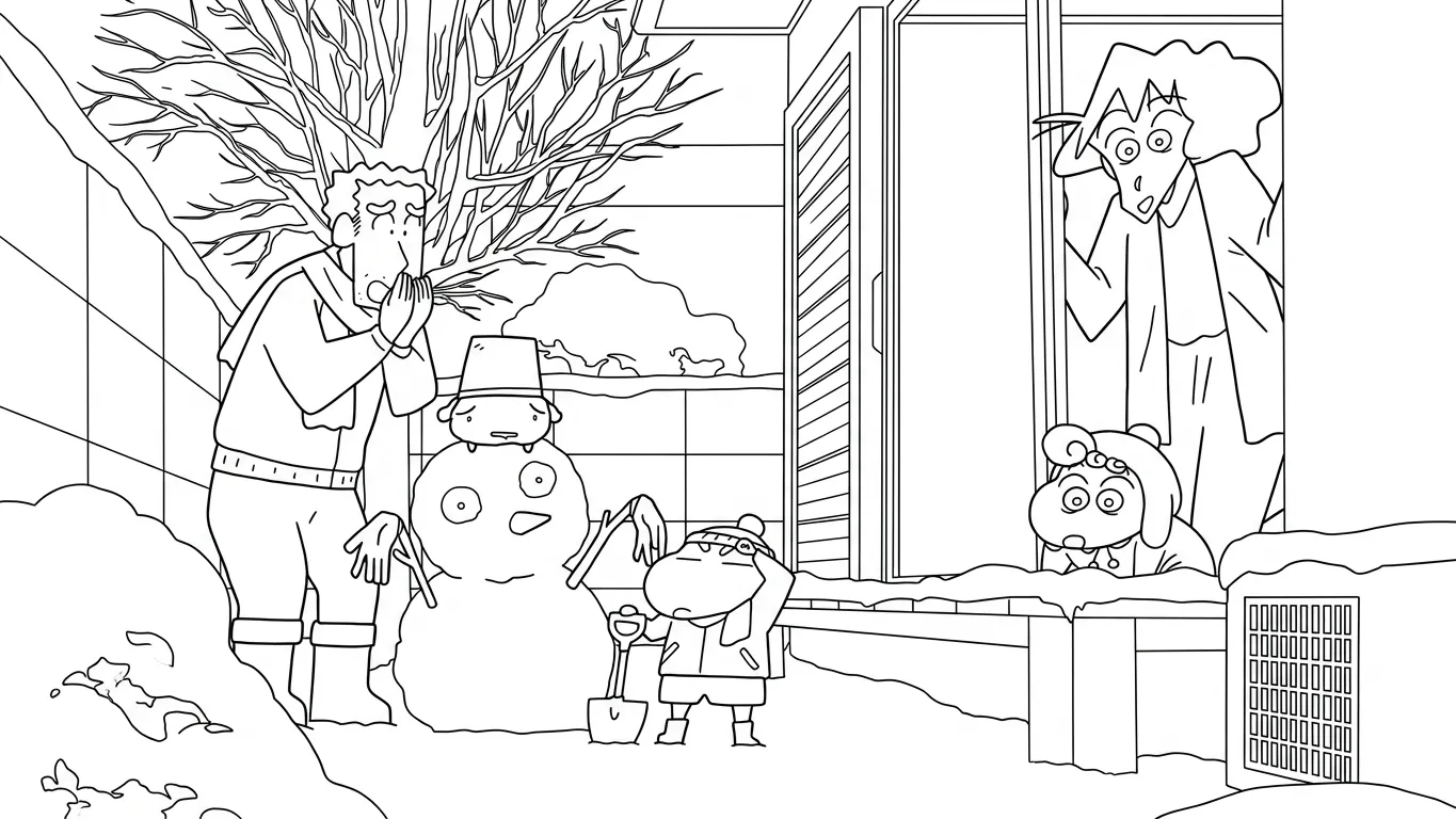 coloriage Crayon Shin chan pour enfants a imprimer