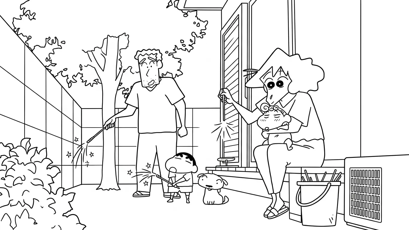 coloriage Crayon Shin chan et dessin a imprimer