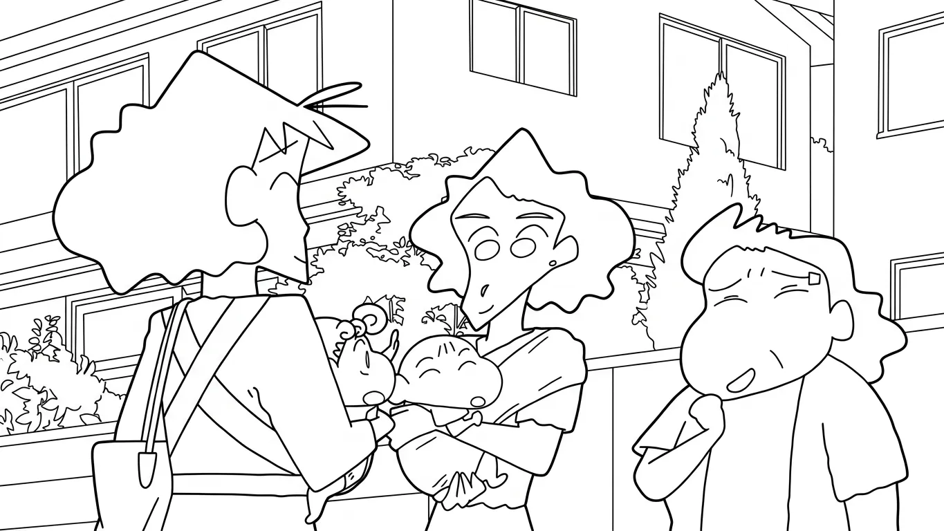coloriage Crayon Shin chan à imprimer a4