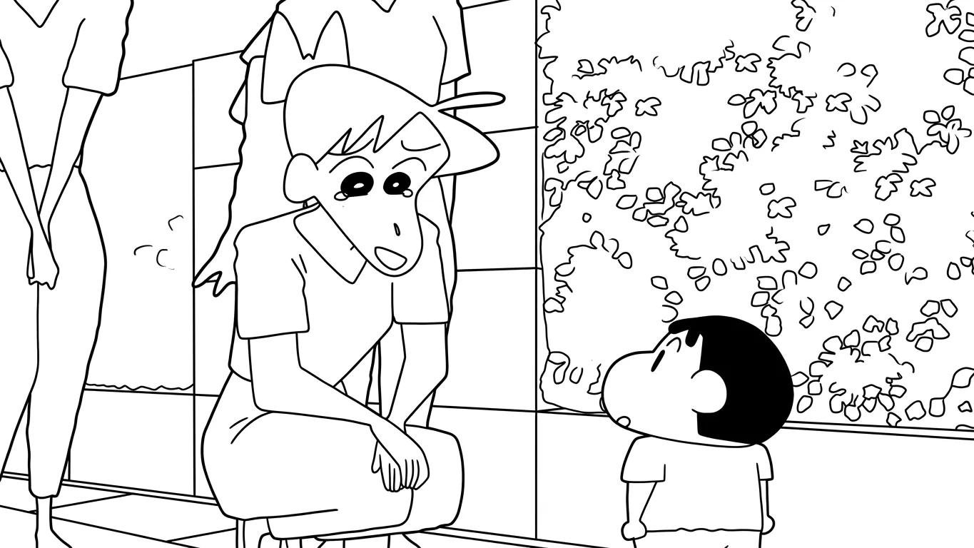 coloriage Crayon Shin chan pour enfants a imprimer 1