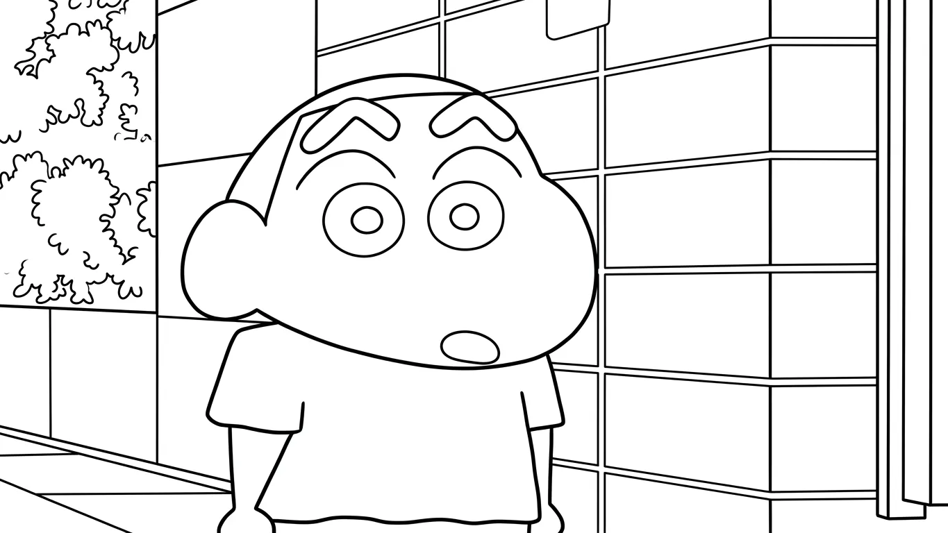 coloriage Crayon Shin chan et decoupage