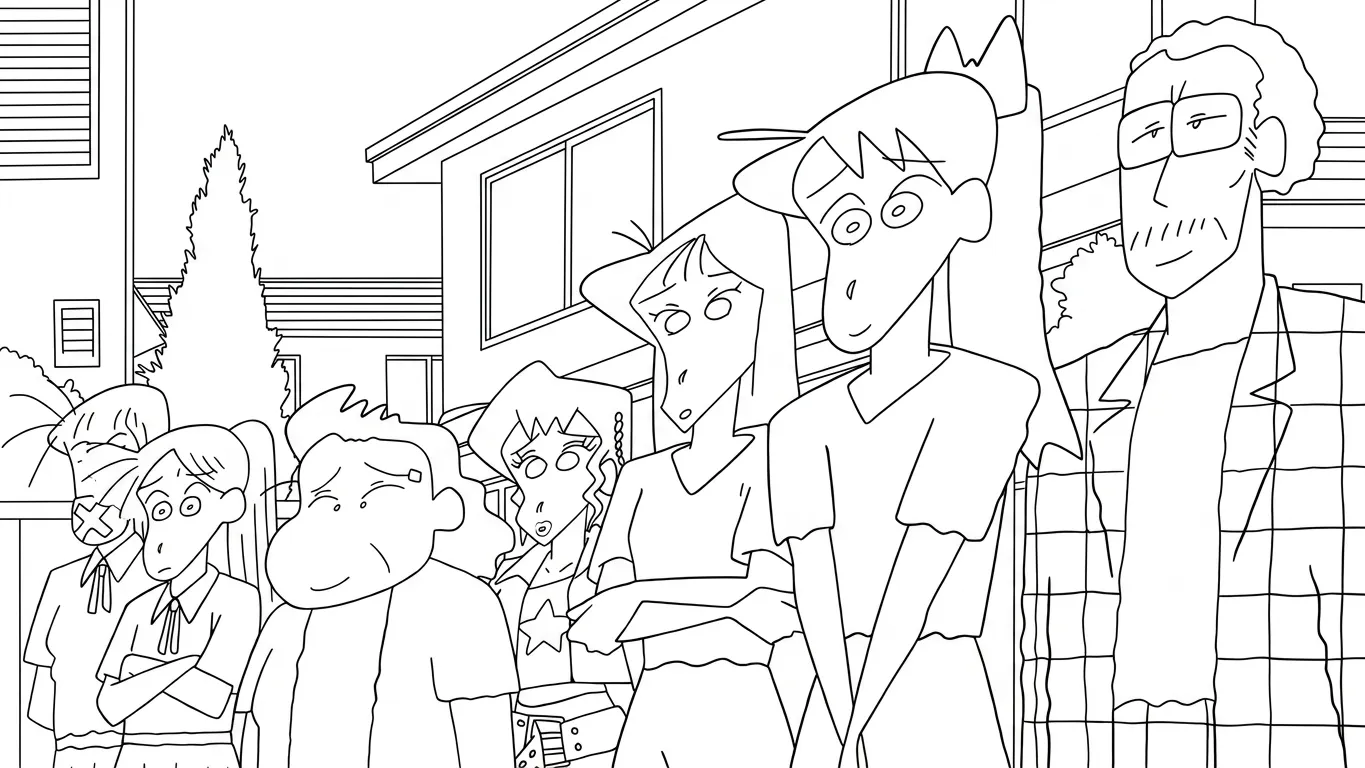 coloriage Crayon Shin chan à imprimer pour enfant de 6 ans