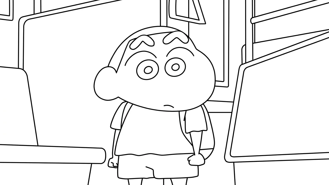 coloriage Crayon Shin chan pour enfant de 10 ans 1