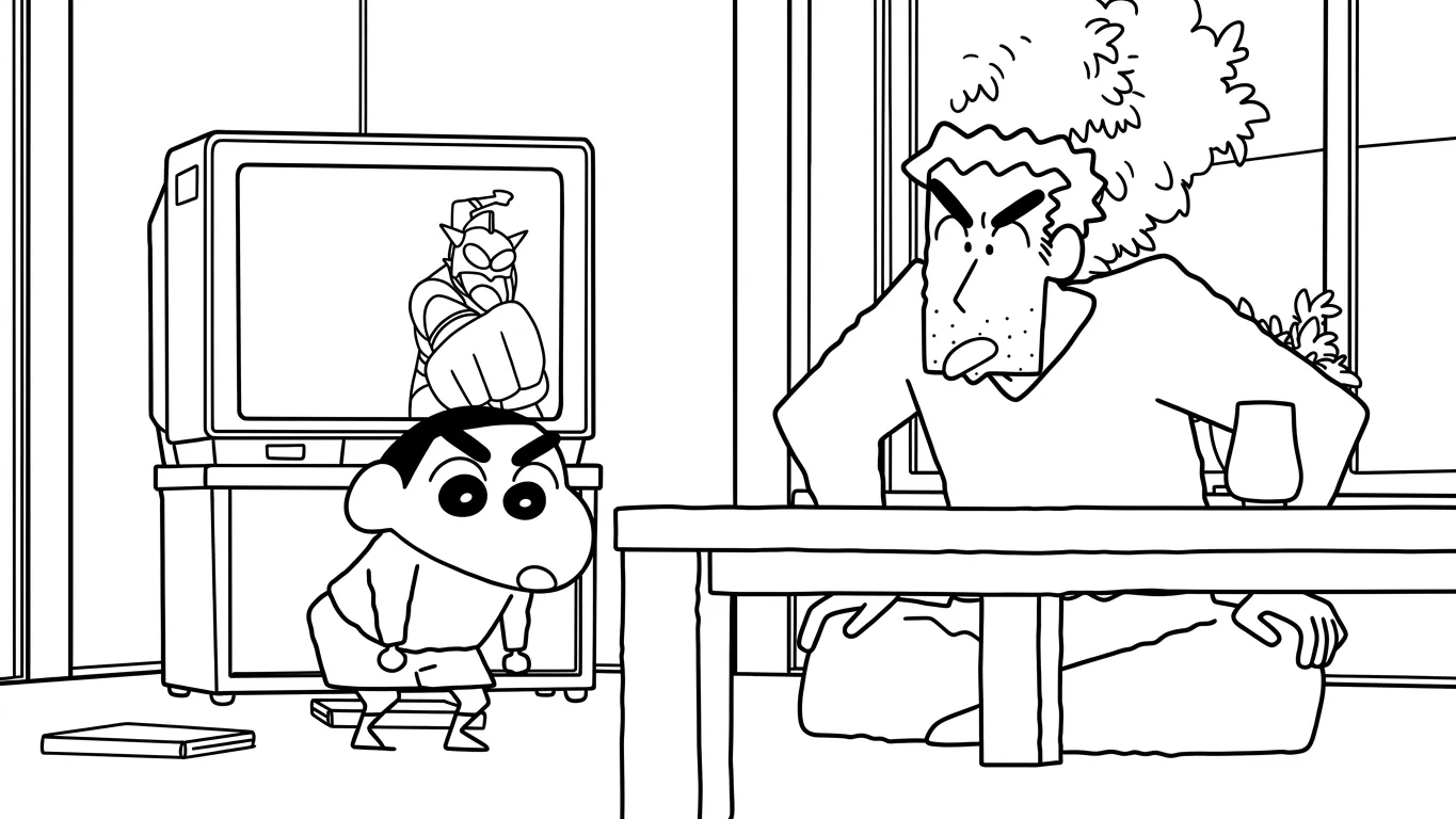 coloriage Crayon Shin chan pour bebe a imprimer 1