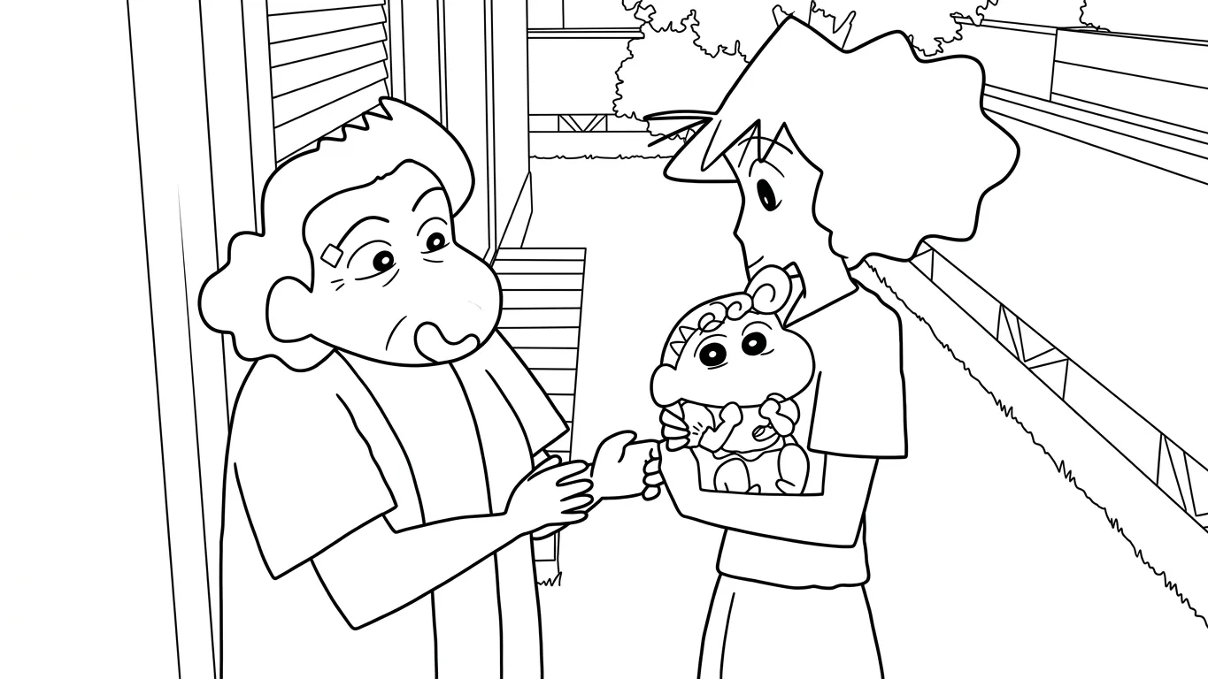 coloriage Crayon Shin chan pour enfant à imprimer