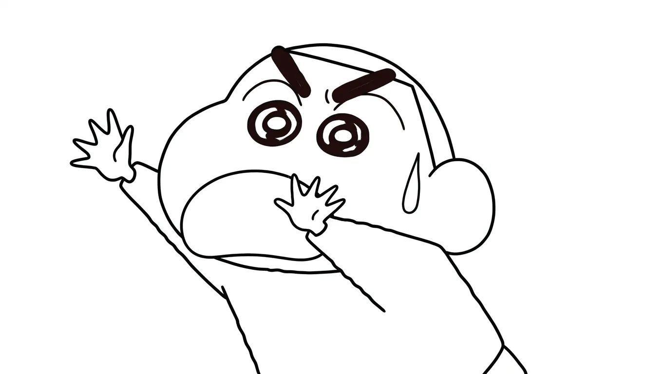 coloriage Crayon Shin chan à imprimer pour enfant de 10 ans 1