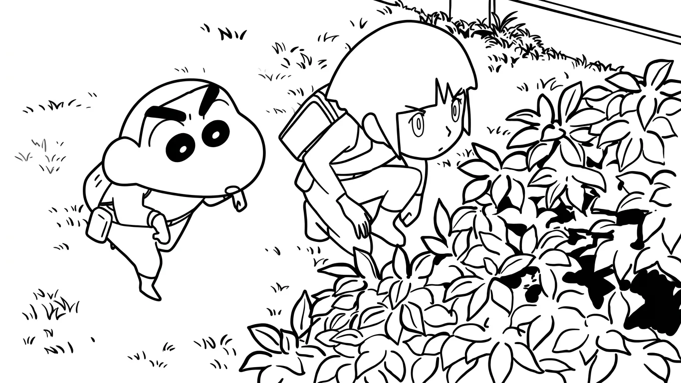 coloriage Crayon Shin chan à imprimer pdf gratuit 2