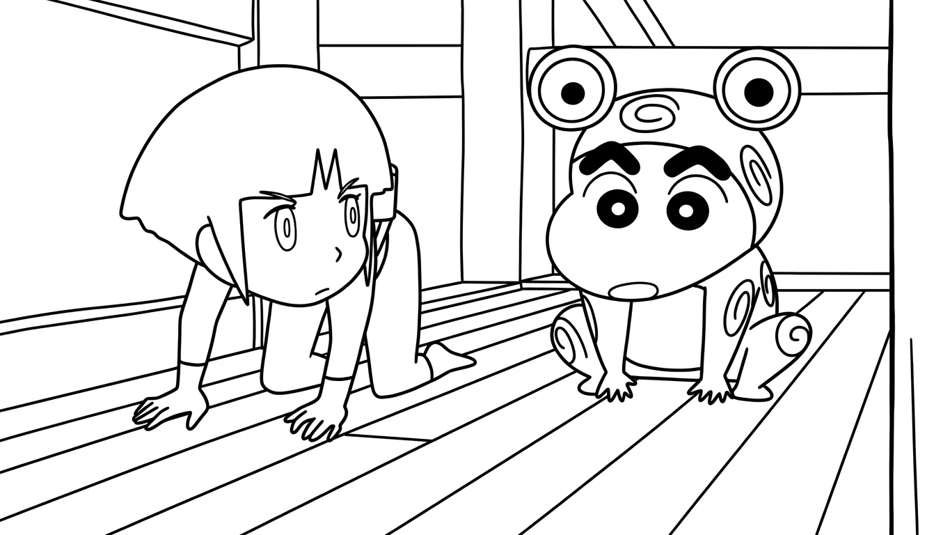 coloriage Crayon Shin chan pour primaire