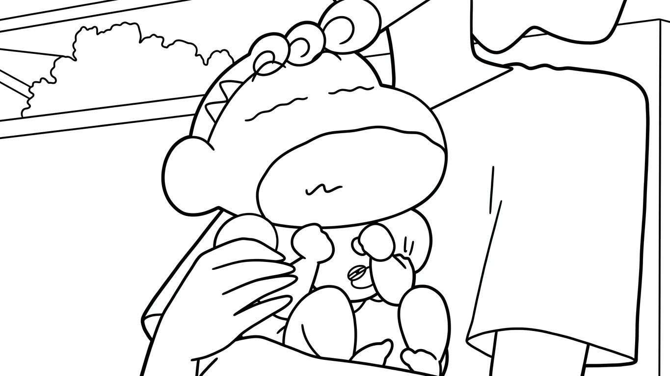 coloriage Crayon Shin chan pour enfant de 4 ans