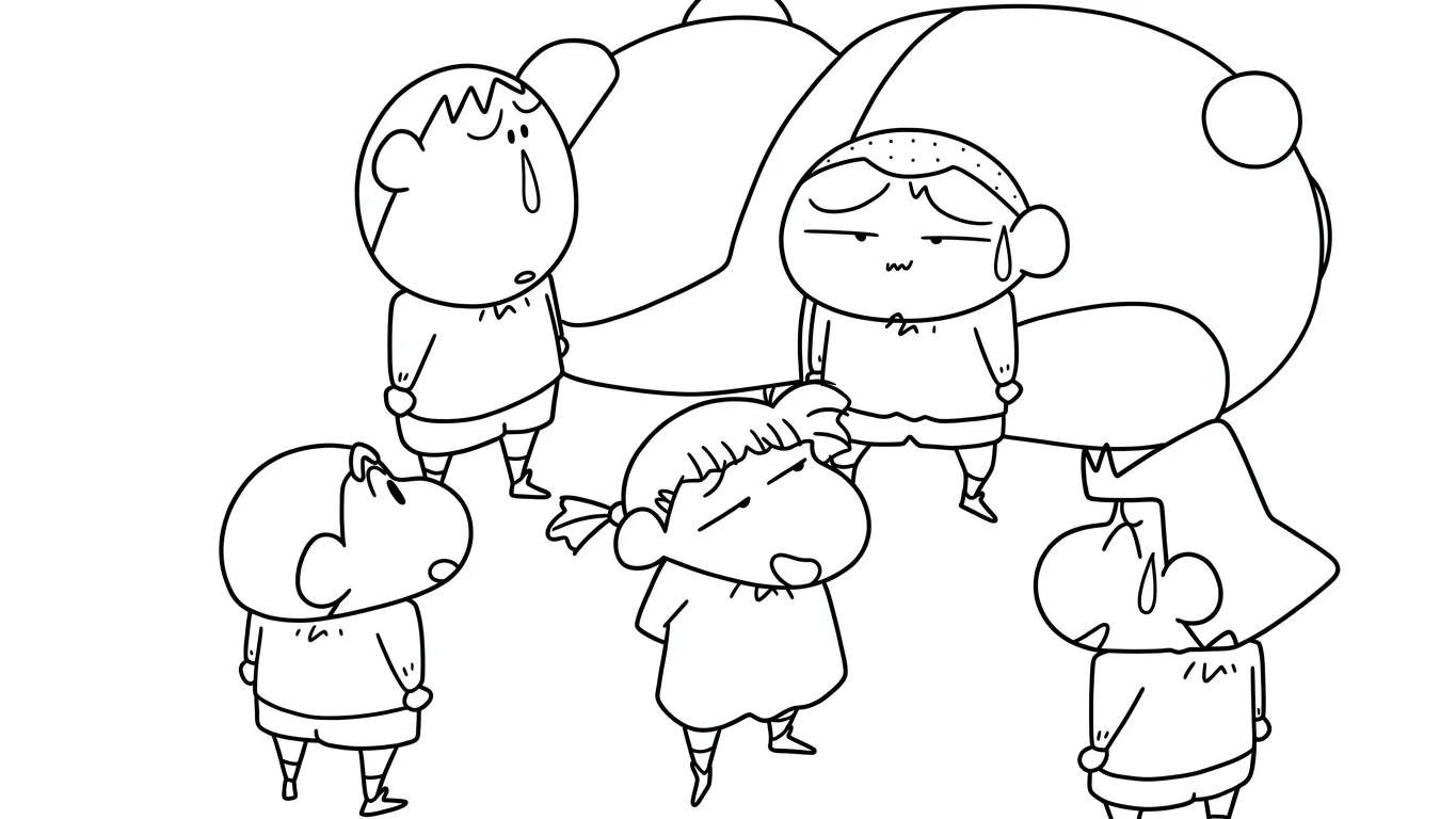 coloriage Crayon Shin chan pour enfant a imprimer gratuit