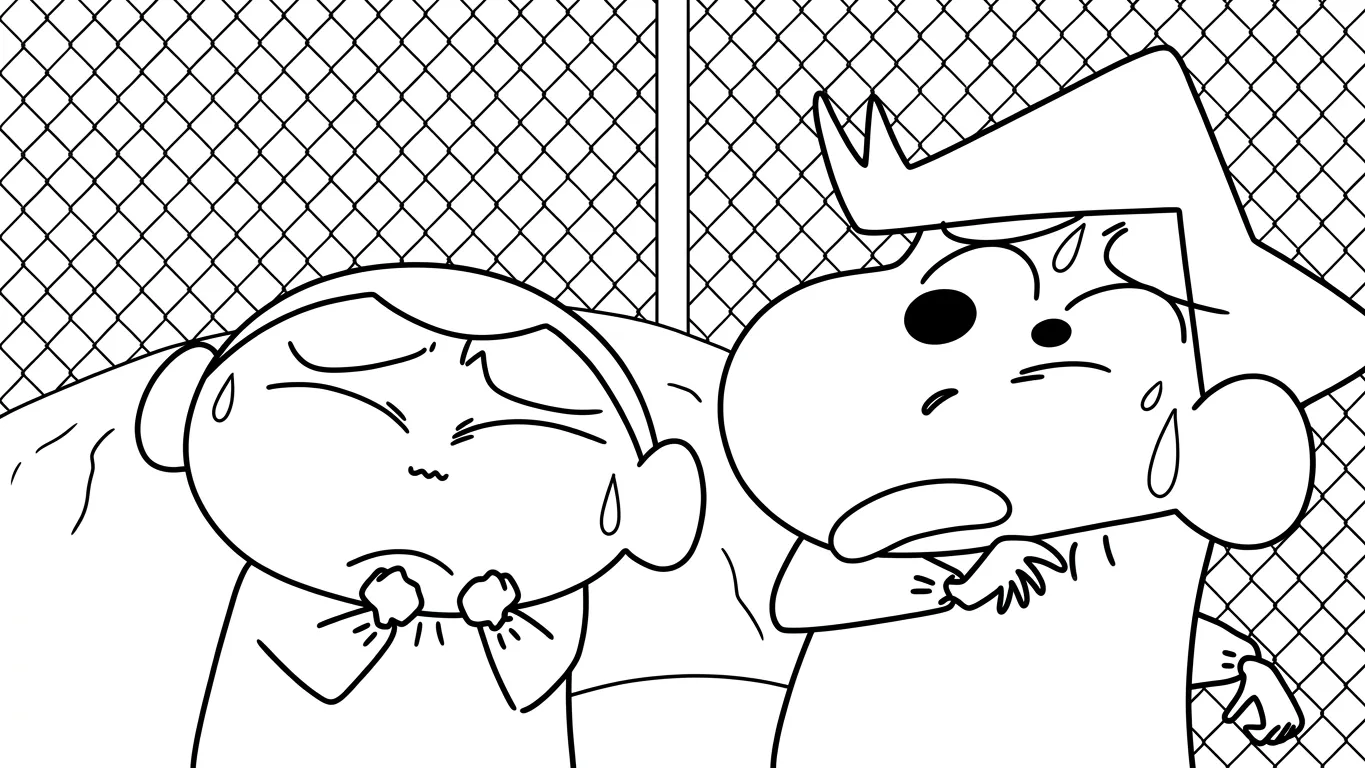 coloriage Crayon Shin chan à imprimer pour enfant de 7 ans