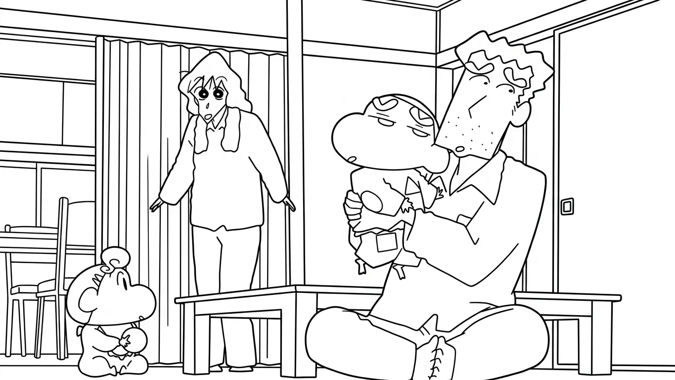 coloriage Crayon Shin chan à imprimer gratuitement