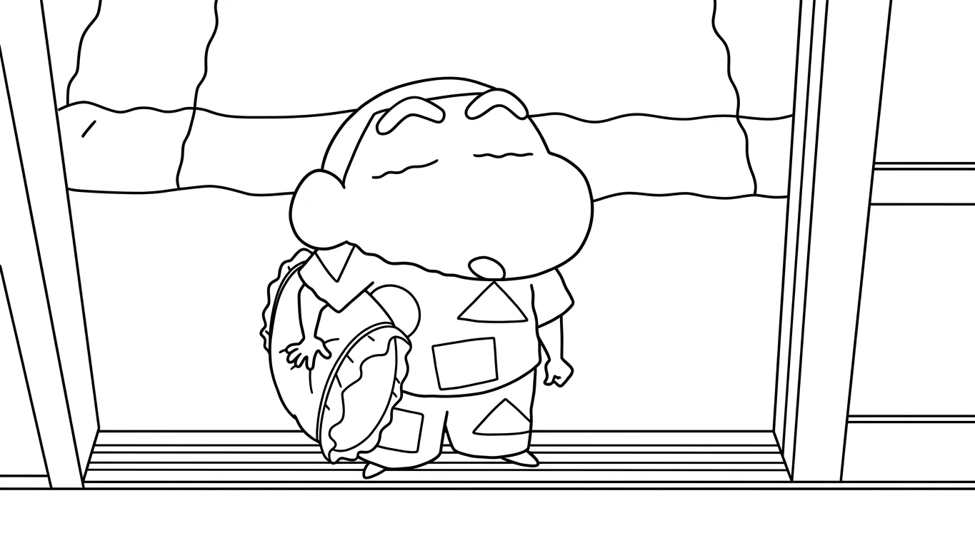 coloriage Crayon Shin chan pour bebe a imprimer