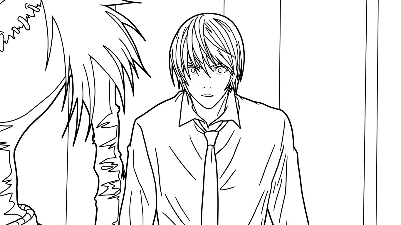 coloriage Death Note à imprimer pour enfant de 3 ans