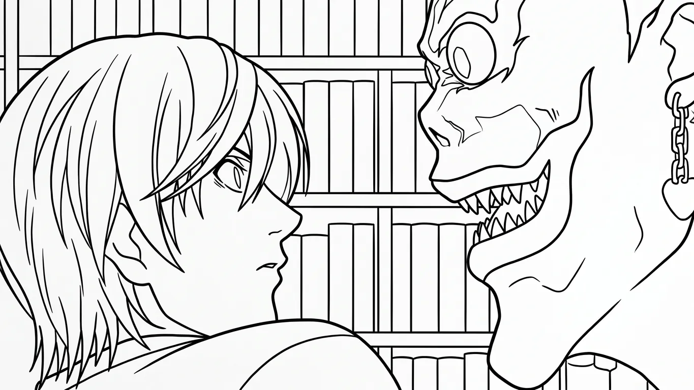 coloriage Death Note educatif pour enfant
