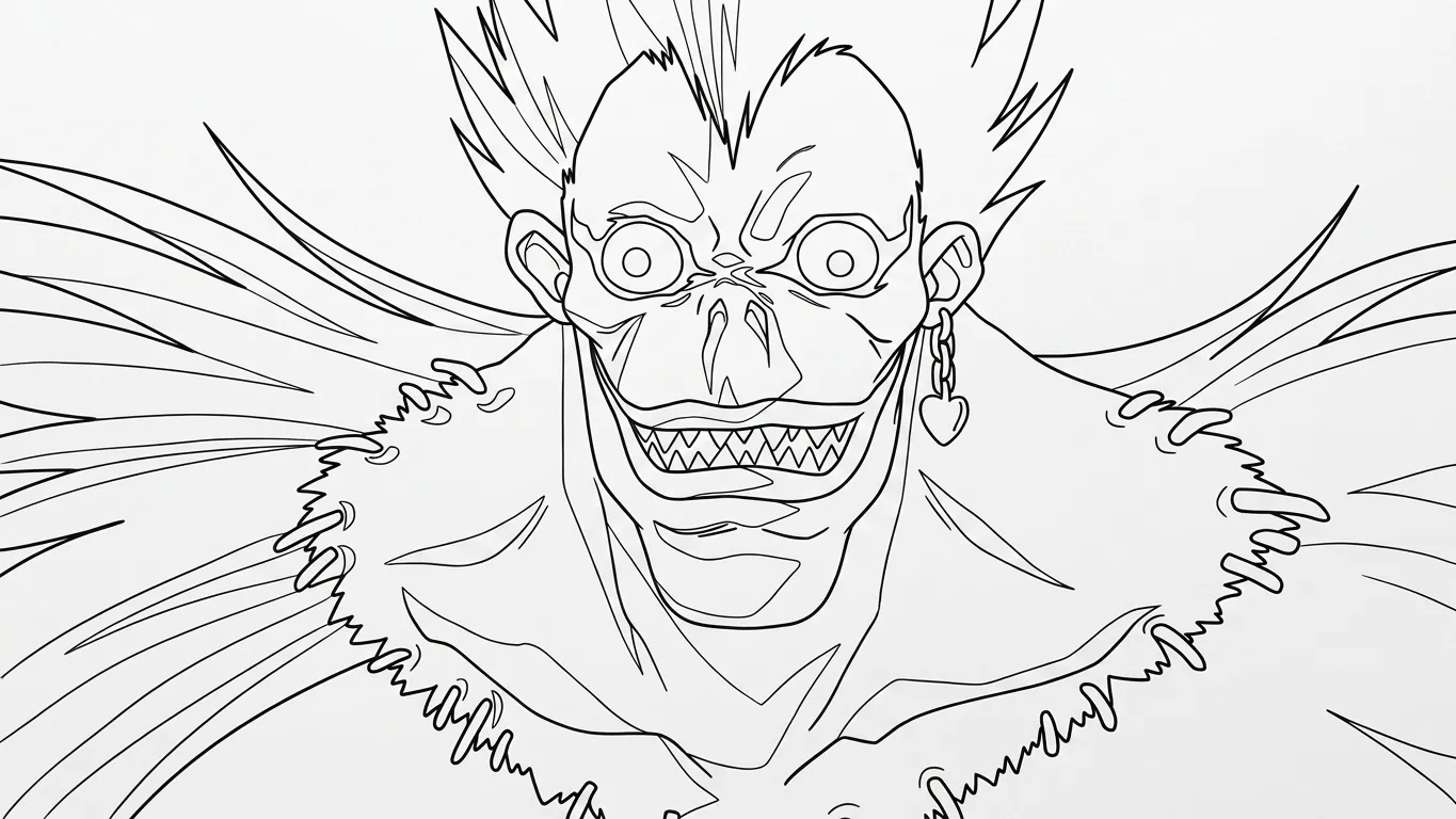 image de coloriage Death Note pour enfant