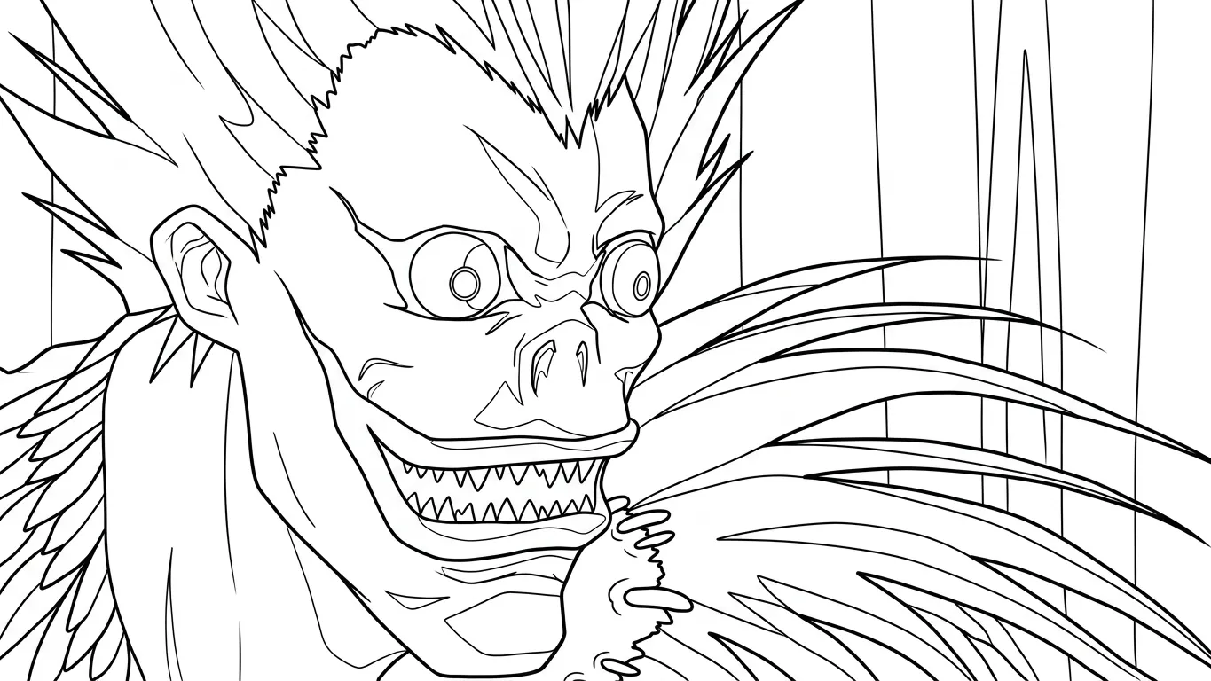 coloriage Death Note et decoupage a imprimer gratuit