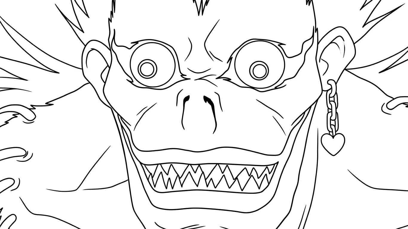 coloriage Death Note à imprimer kawaii