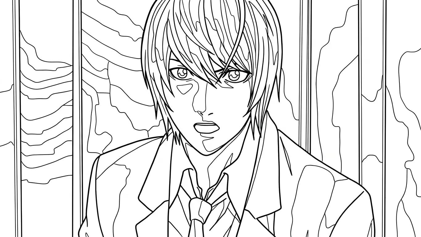 coloriage Death Note à imprimer pour enfant de 8 ans 1