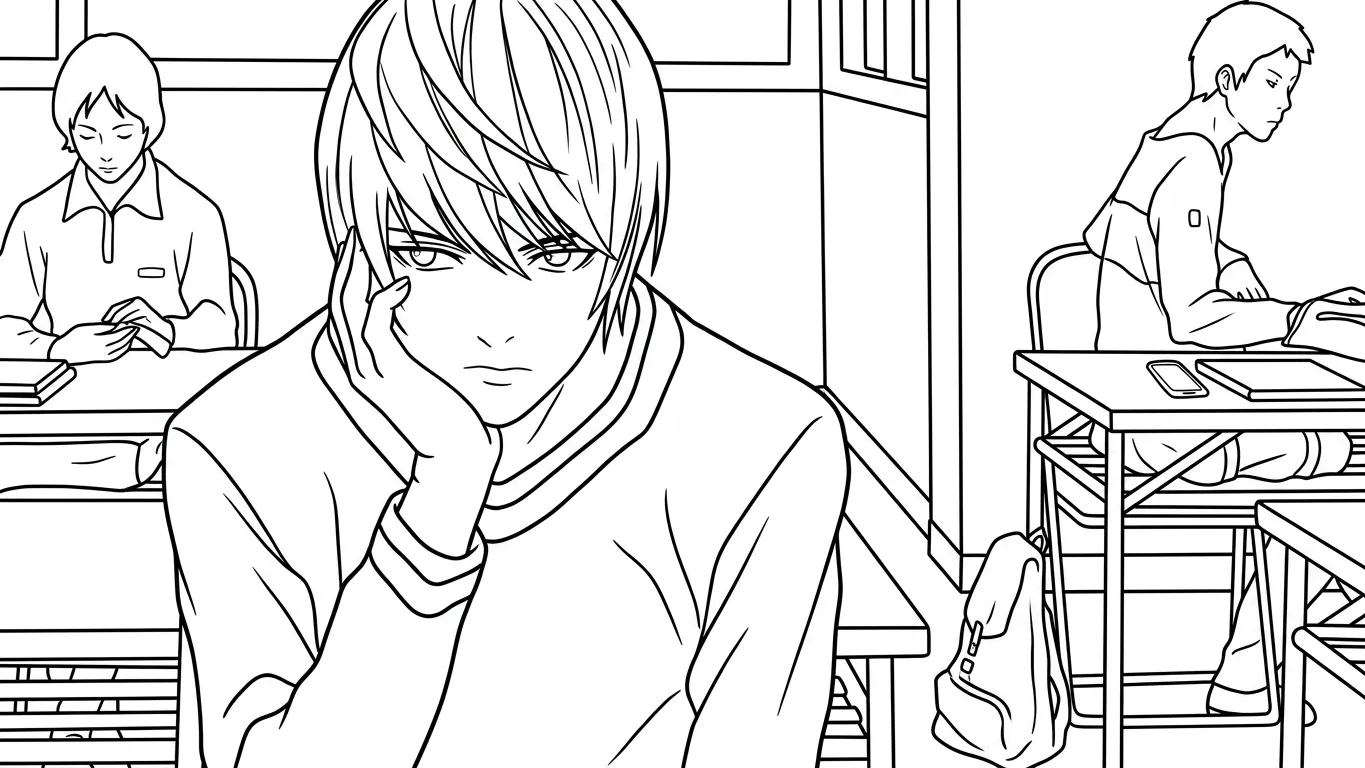 coloriage Death Note à imprimer pour enfants 2