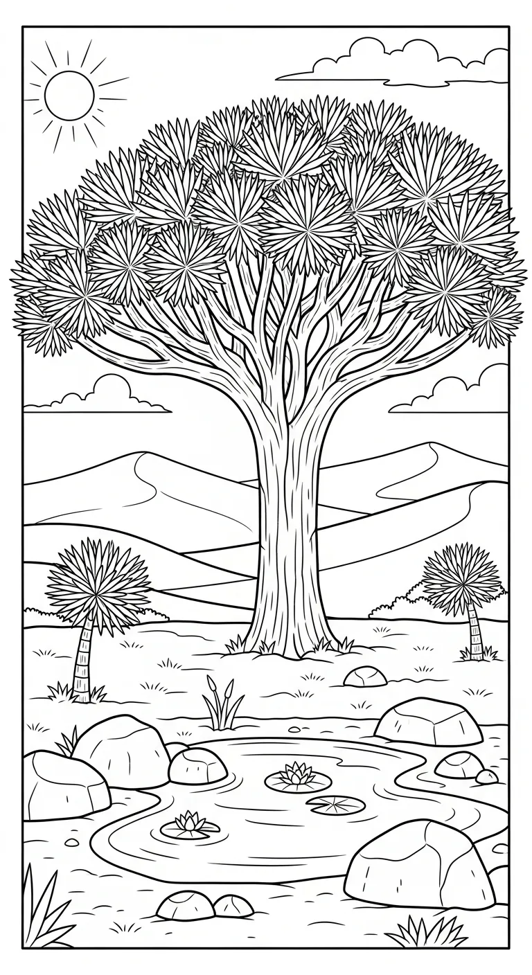 coloriage Dragonnier pour enfant à imprimer