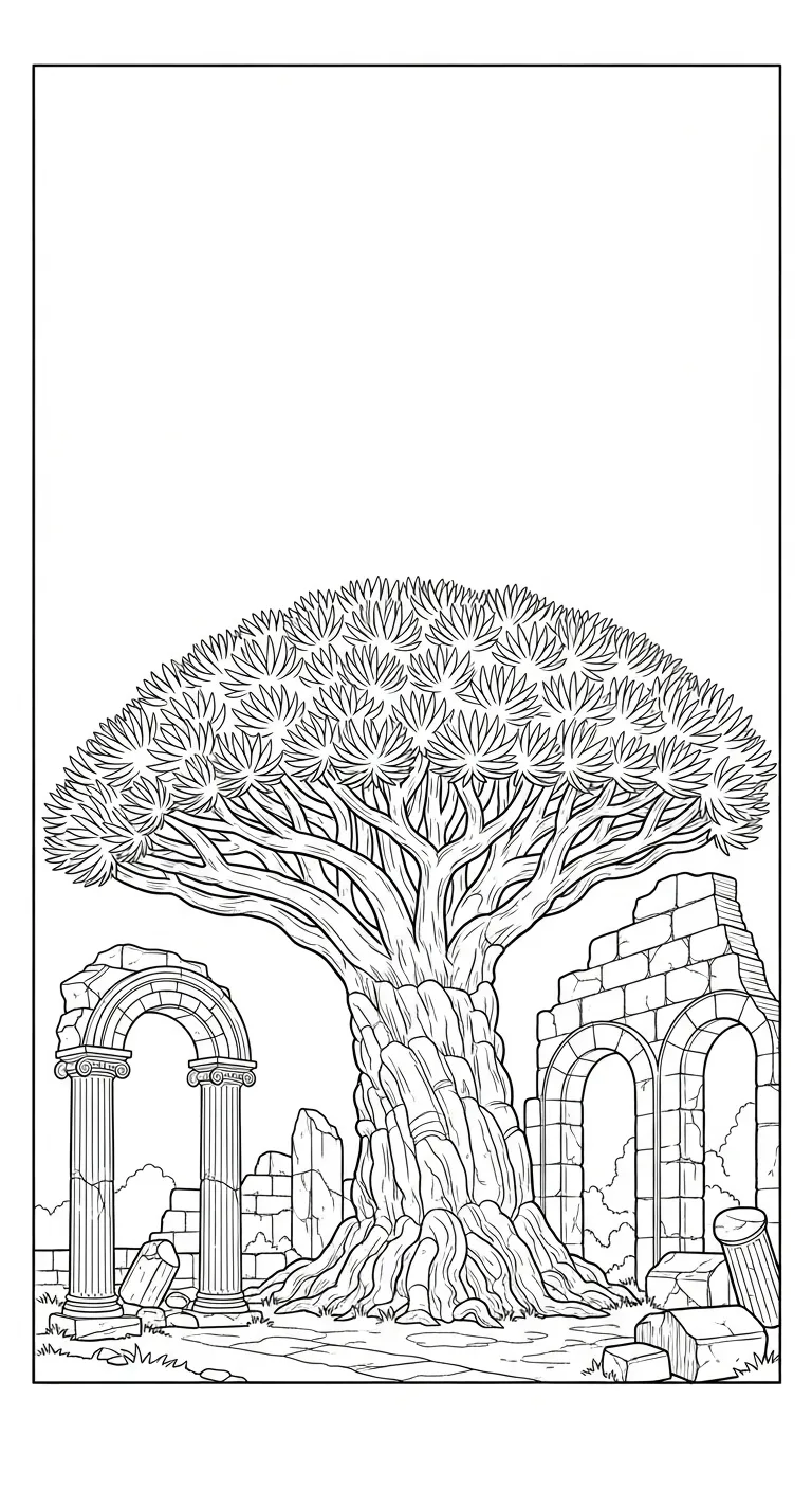 coloriage Dragonnier et decoupage