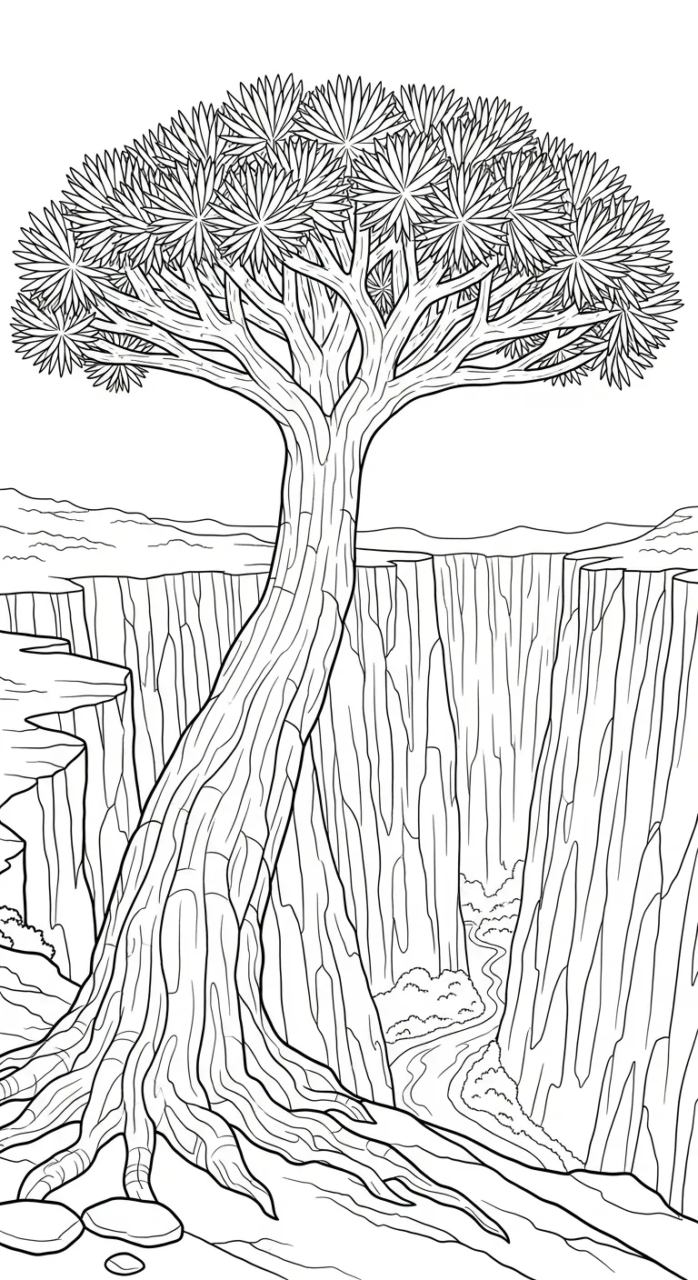 coloriage Dragonnier a imprimer pour enfant de 4 ans