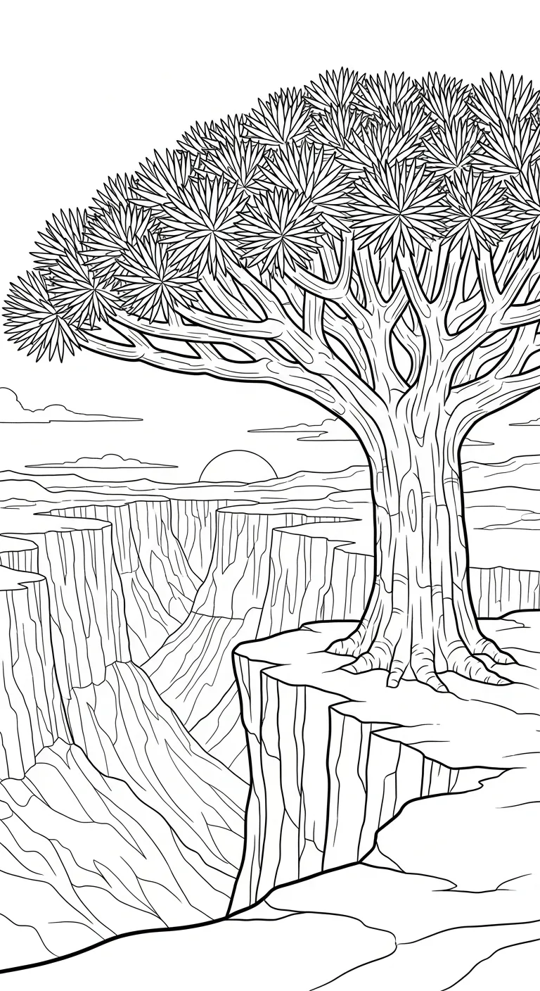 coloriage Dragonnier a colorier en ligne gratuitement