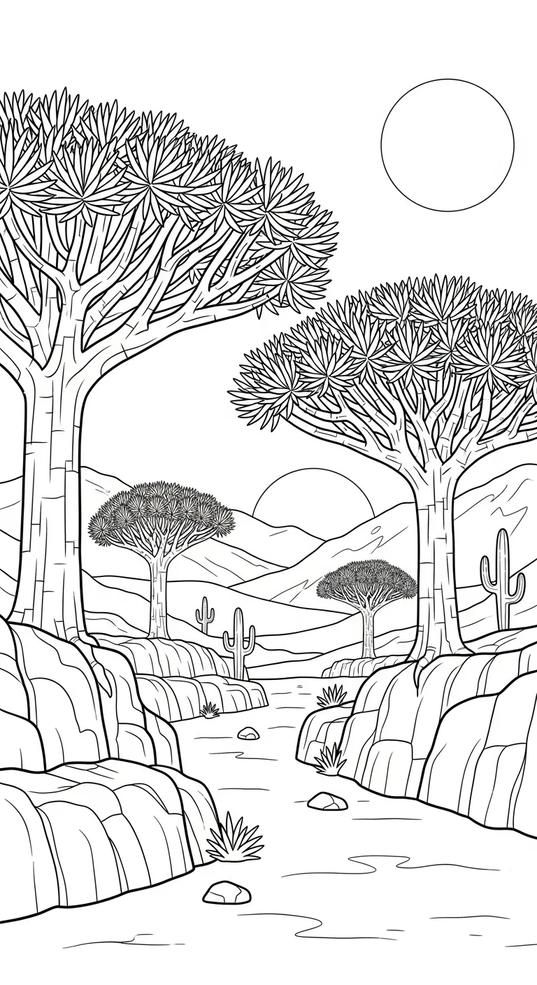 coloriage Dragonnier à imprimer gratuitement