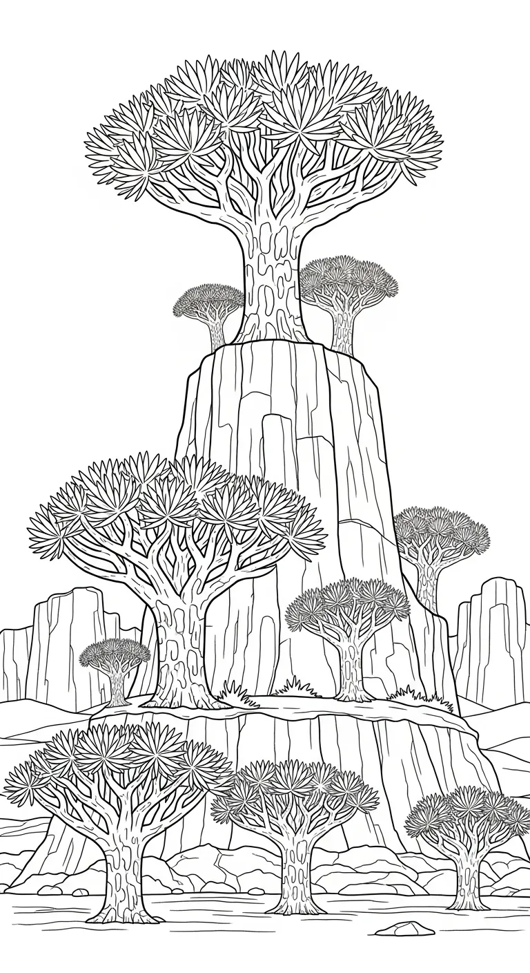 coloriage Dragonnier d'enfant a imprimer