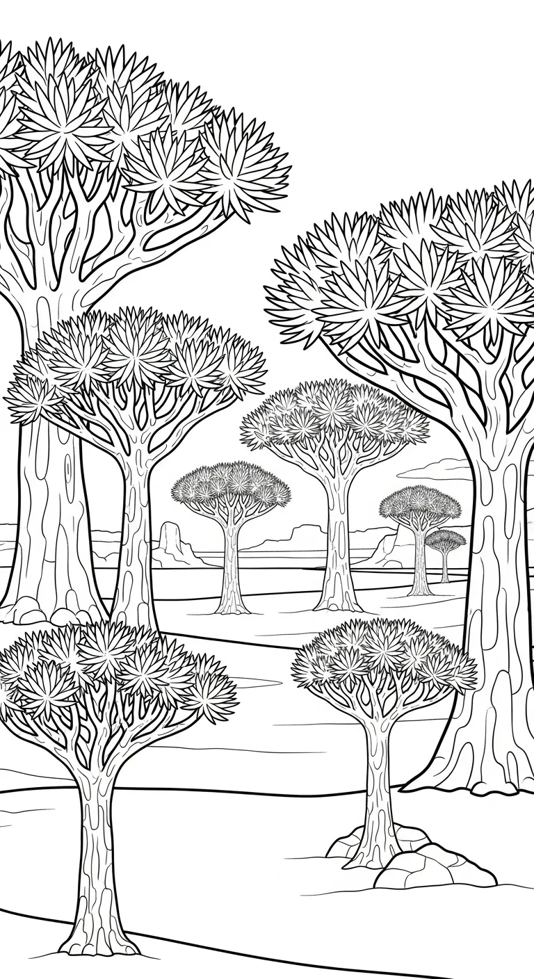 coloriage Dragonnier pour enfant gratuit