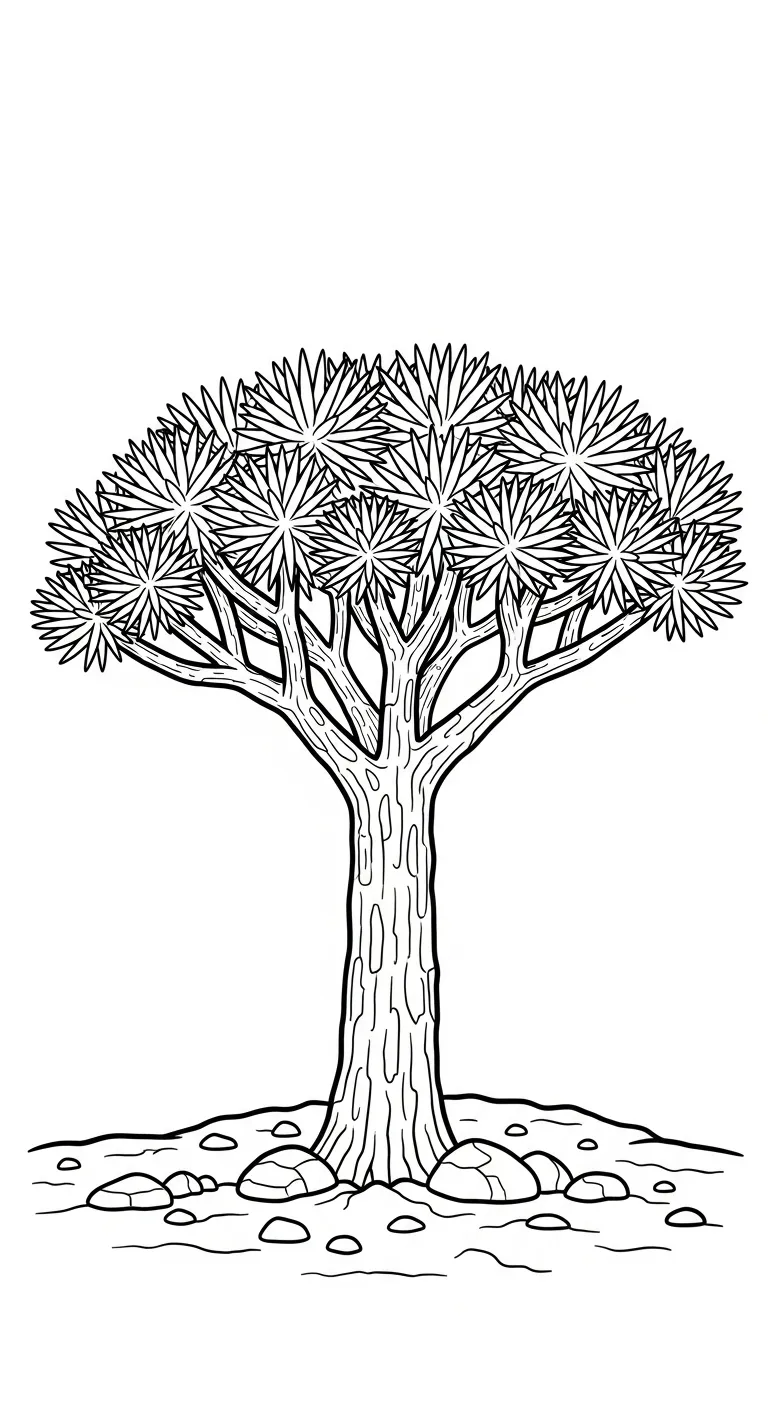 coloriage Dragonnier à imprimer gratuitement pdf
