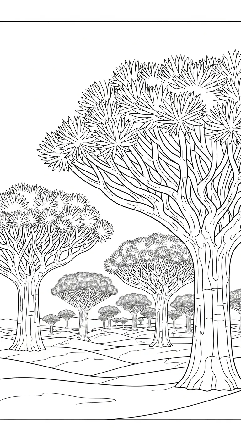 coloriage Dragonnier à imprimer pour enfant de 3 ans